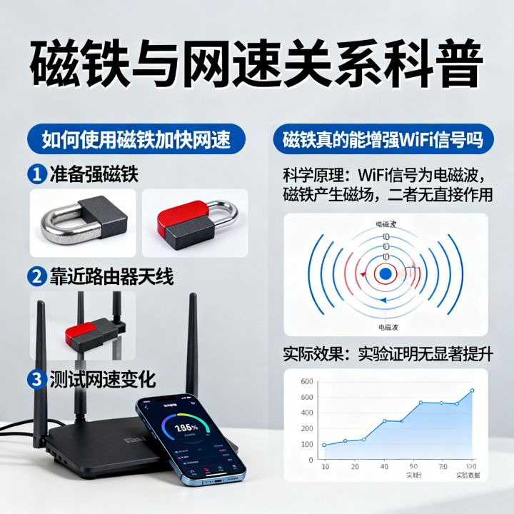 如何使用磁铁加快网速？磁铁真的能增强WiFi信号吗？