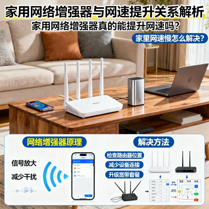 家用网络增强器真的能提升网速吗，家里网速慢怎么解决