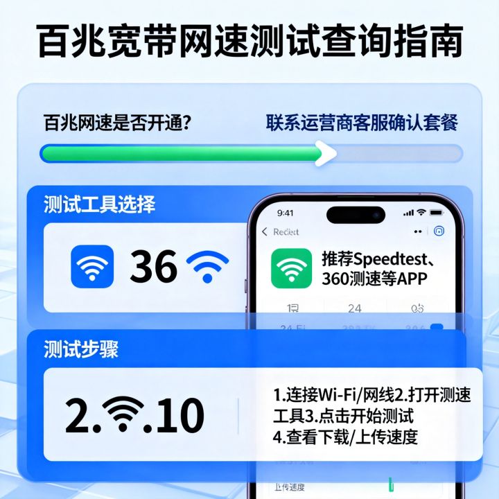 百兆网速开通了吗，百兆宽带网速怎么测试查询？