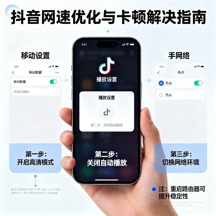 抖音上怎么设置网速更流畅，抖音视频卡顿怎么解决？