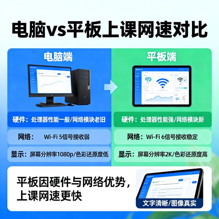 为什么电脑上课网速不如pad？平板比电脑更快吗
