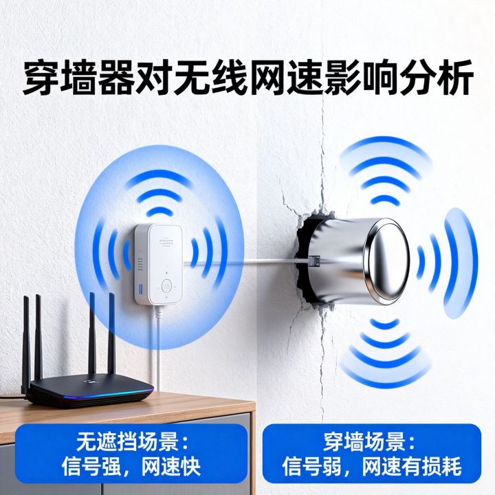 穿墙器影响网速吗，穿墙器对无线网速有损耗吗