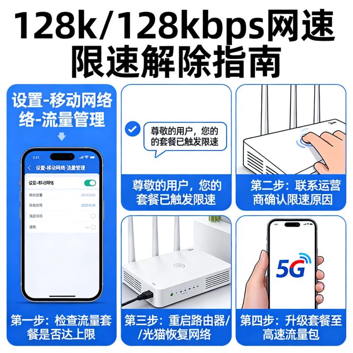 网速限速128k怎么解除？128kbps网速怎么恢复？