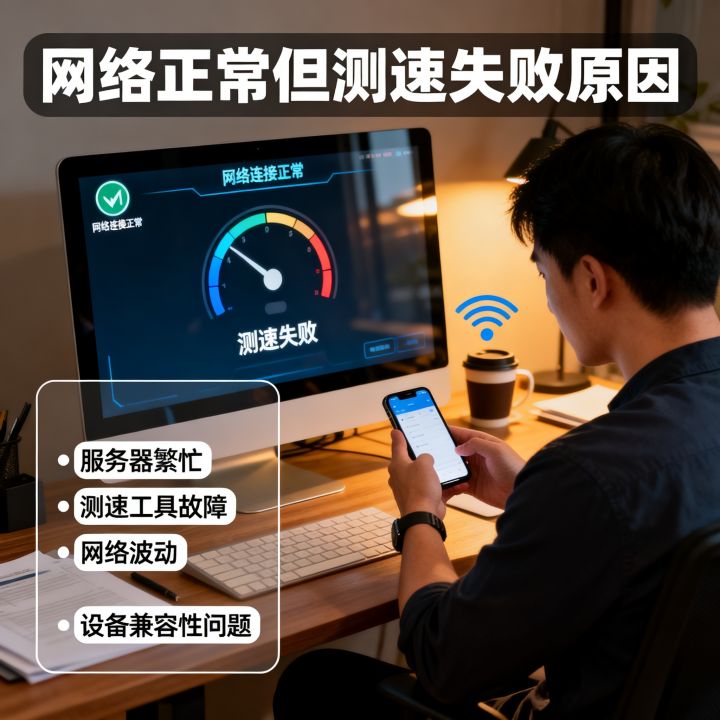 能上网测不了网速怎么回事，网络正常但测速失败原因