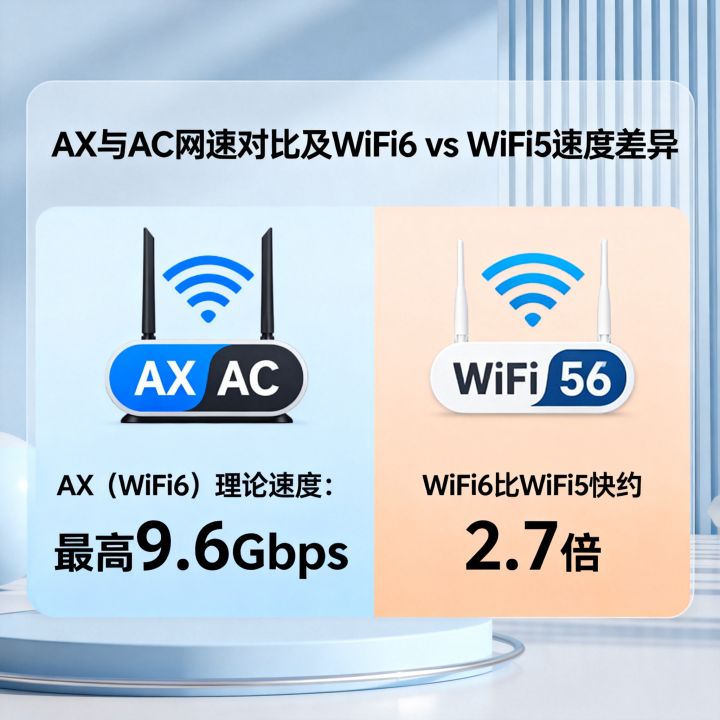 AX和AC网速区别大吗？WiFi6比WiFi5快多少？