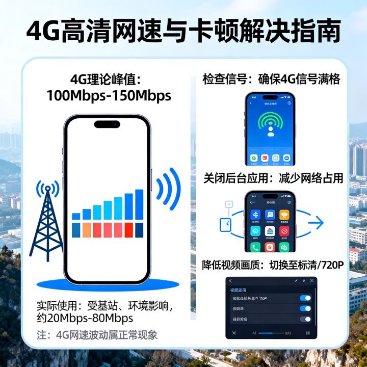 4G高清网速怎么样？4G网速看高清视频卡顿怎么办？