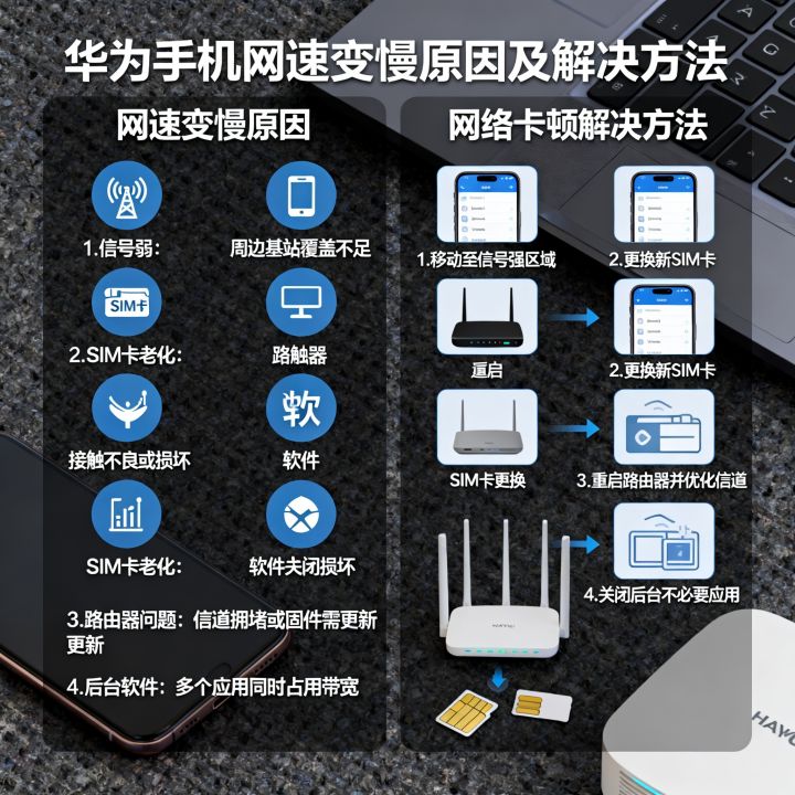 华为手机网速突然变慢是什么原因？，网络卡顿解决方法