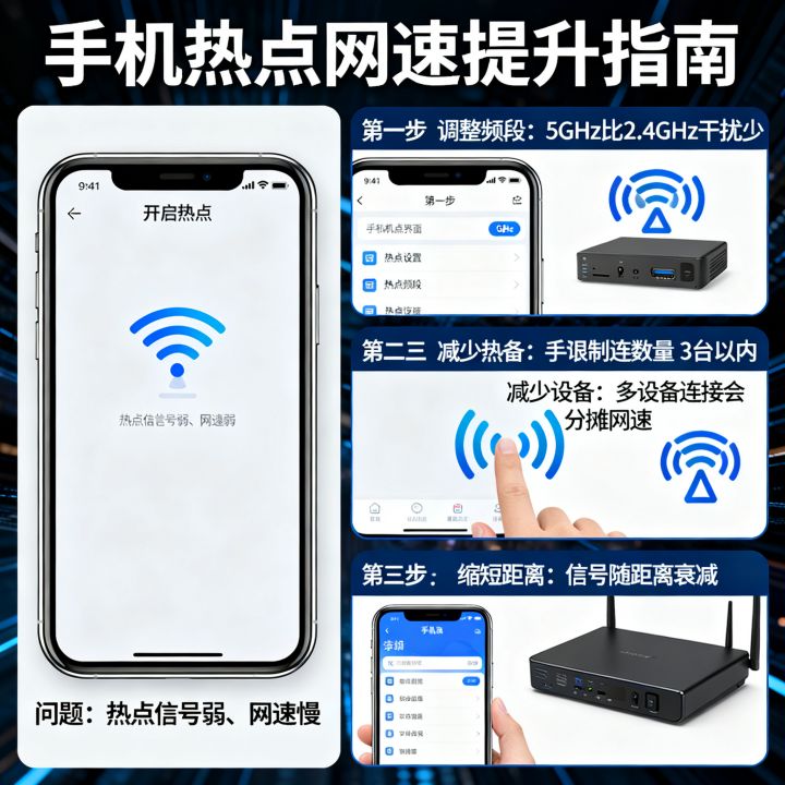 手机热点如何加强网速，热点信号弱怎么提升网速？
