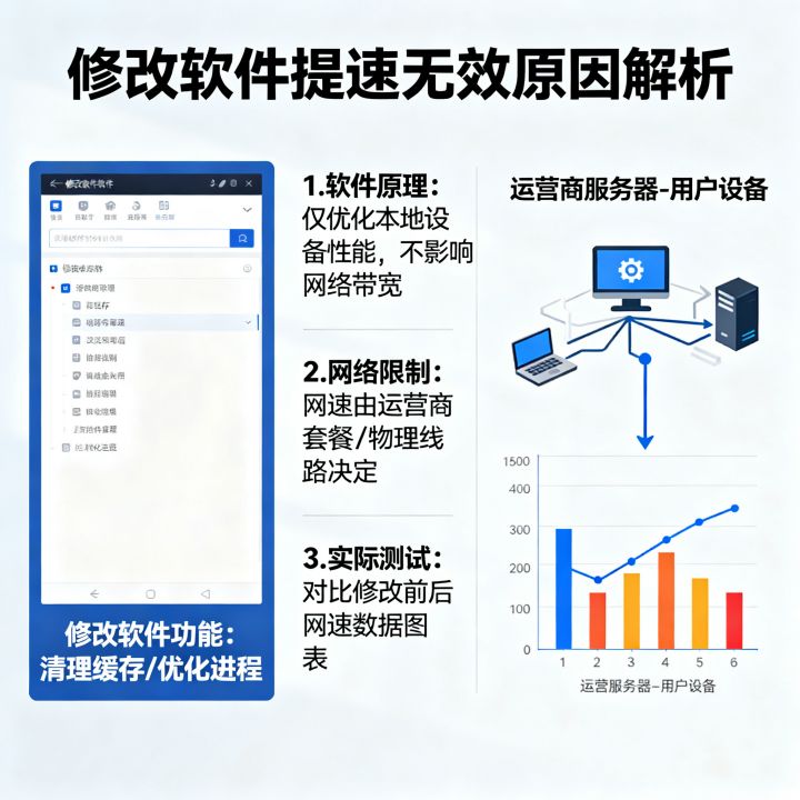 修改软件不能提高网速吗？为什么修改软件提速无效？