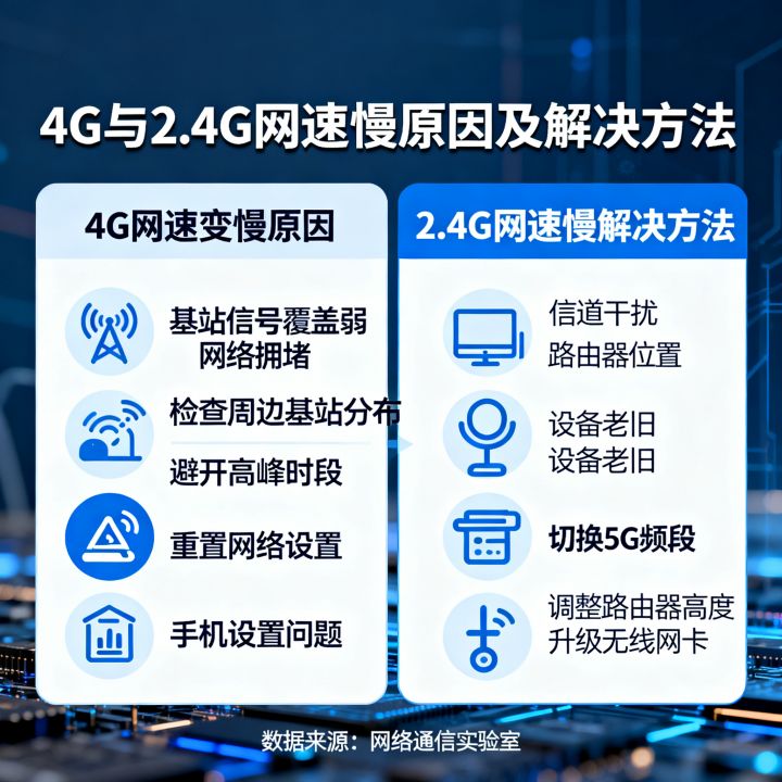 4g网速变慢怎么回事，2.4g网速慢怎么解决？