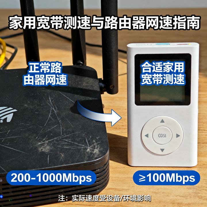 路由器网速多快才算正常，家用宽带测速多少合适