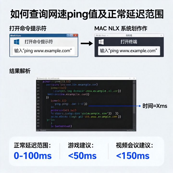 怎么查网速ping值，网络延迟多少算正常