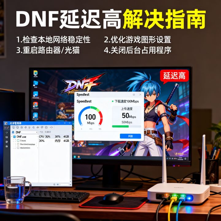 网速没问题DNF却大红延迟高，DNF延迟高怎么解决？