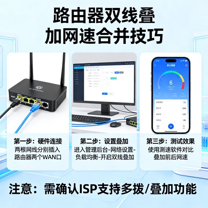 如何刷路由器合并网速，双线叠加技巧