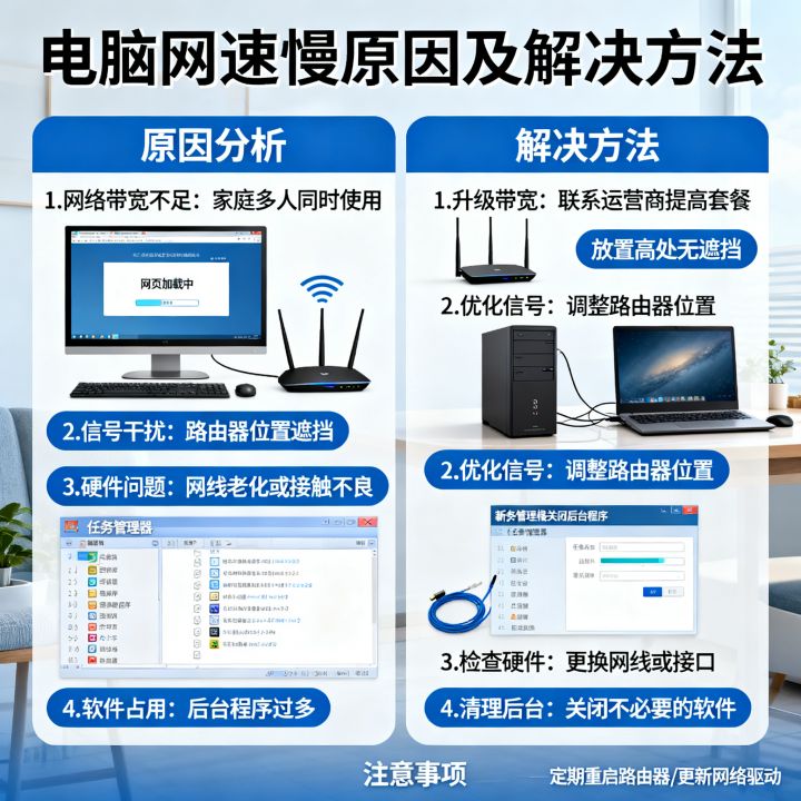 电脑网速慢怎么解决，为什么电脑上网速度很慢