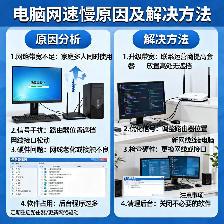 电脑网速慢怎么解决，为什么电脑上网速度很慢