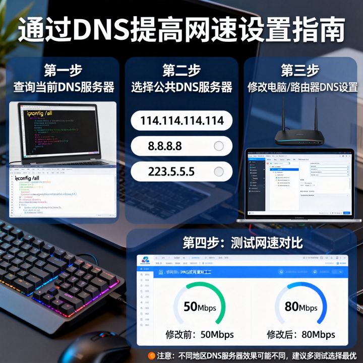 如何通过DNS提高网速，DNS怎么设置网速最快？