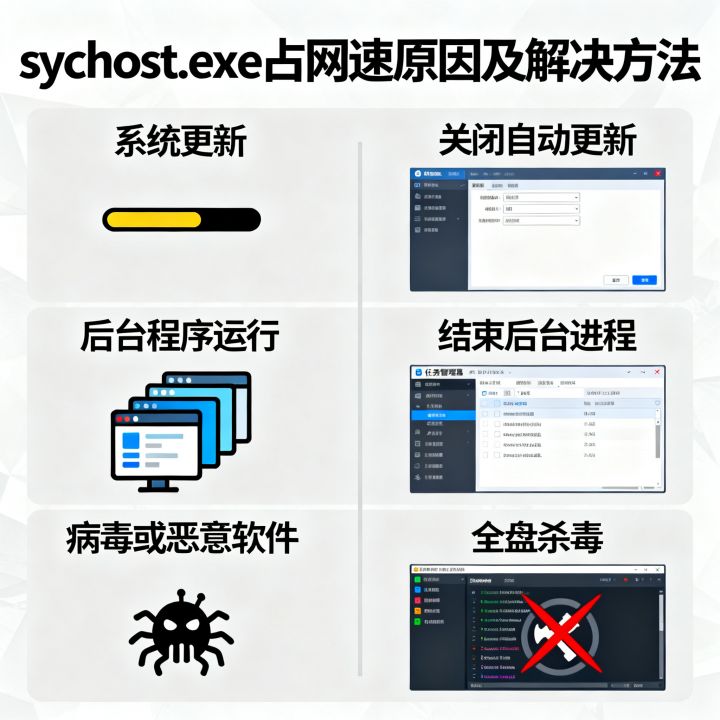 sychost.exe占网速是什么原因，怎么解决？