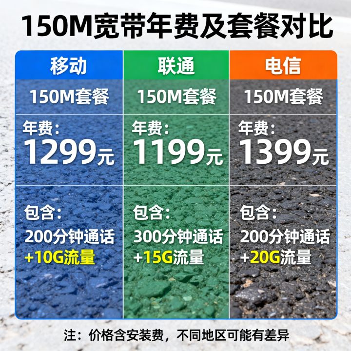 150网速年费多少钱?宽带套餐价格,移动联通电信资费对比 150网速年费多少钱?宽带套餐价格,移动联通电信资费对比