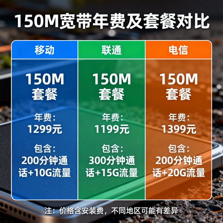150网速年费多少钱?宽带套餐价格,移动联通电信资费对比 150网速年费多少钱?宽带套餐价格,移动联通电信资费对比