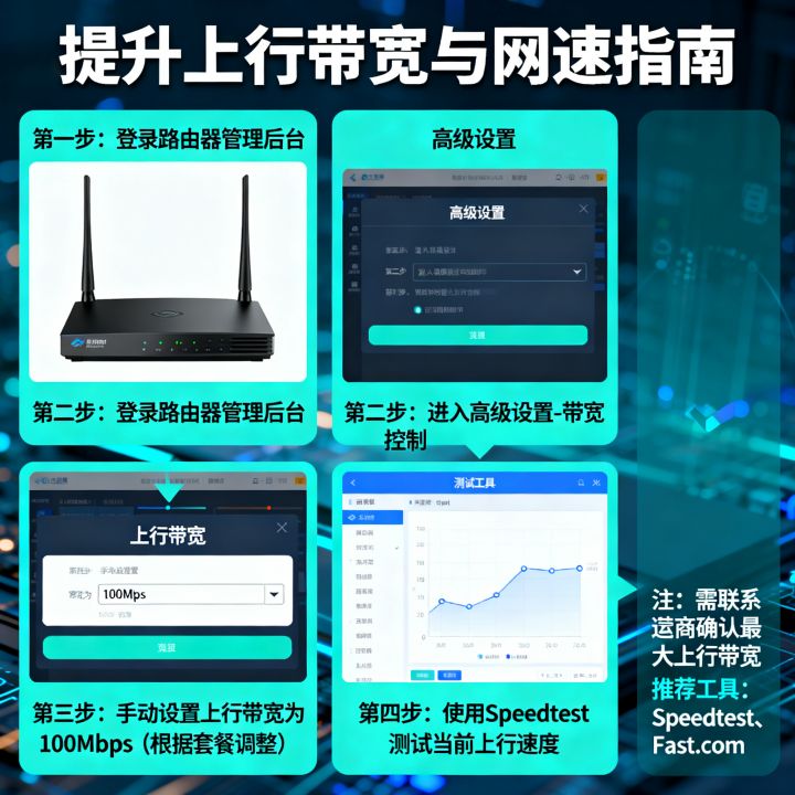 怎样打开上行网速，如何提升上行带宽提高网速？