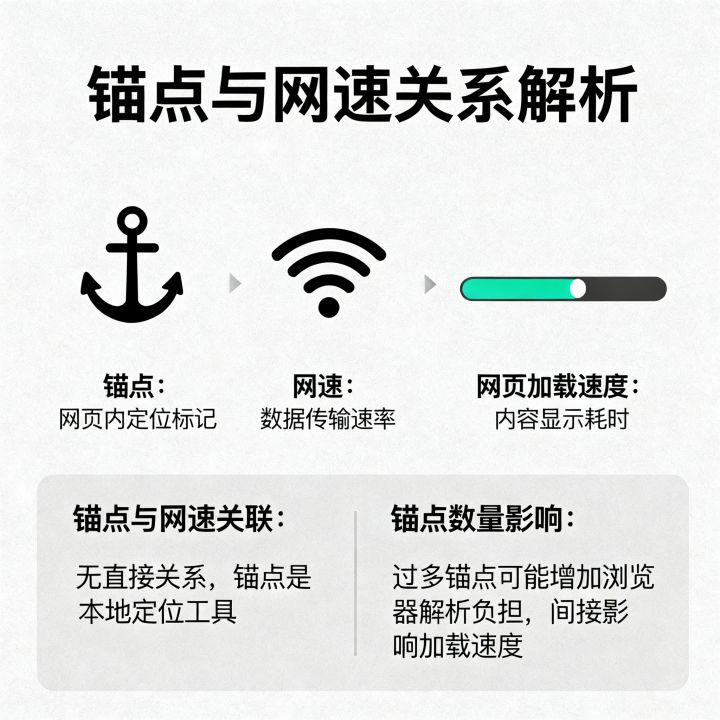 锚和网速有关吗，锚点数量会影响网页加载速度吗？
