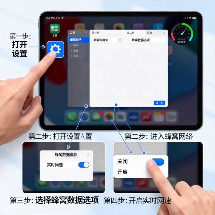 iPad怎么开实时网速？iPad显示实时网速教程，设置步骤详解