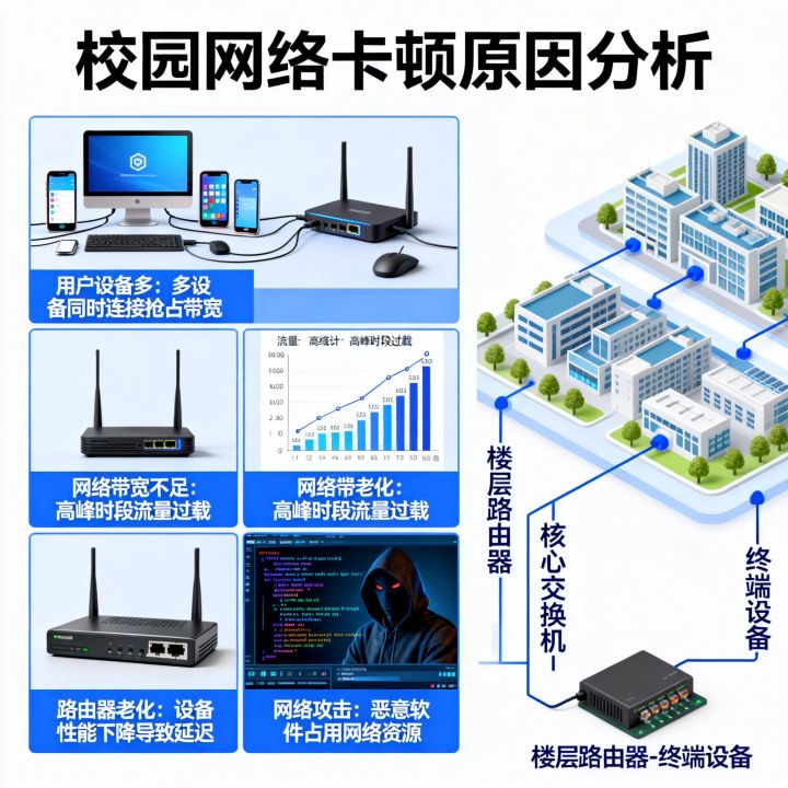 为什么学校网速好慢，校园网络卡顿原因有哪些？