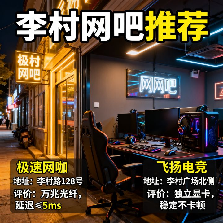 李村哪个网吧网速快，附近上网不卡顿的网吧推荐
