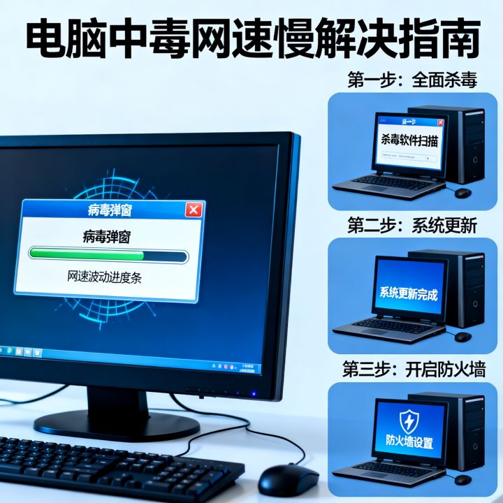 电脑中毒导致网速波动大怎么办，电脑中毒网速慢如何解决