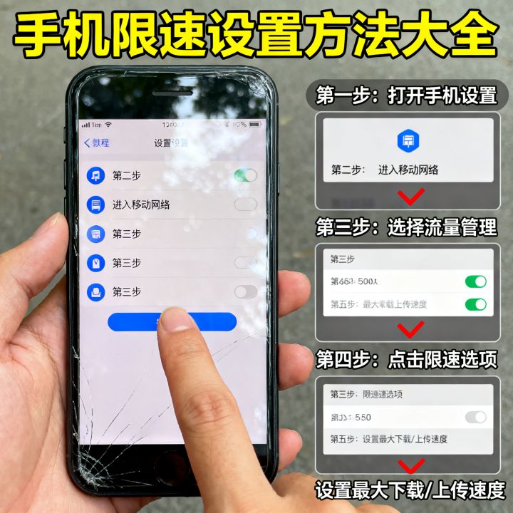 手机怎么限制网速最快？手机限速设置方法大全
