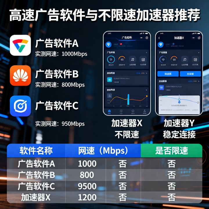 网速很快的广告软件有哪些？哪个加速器好用不限速？
