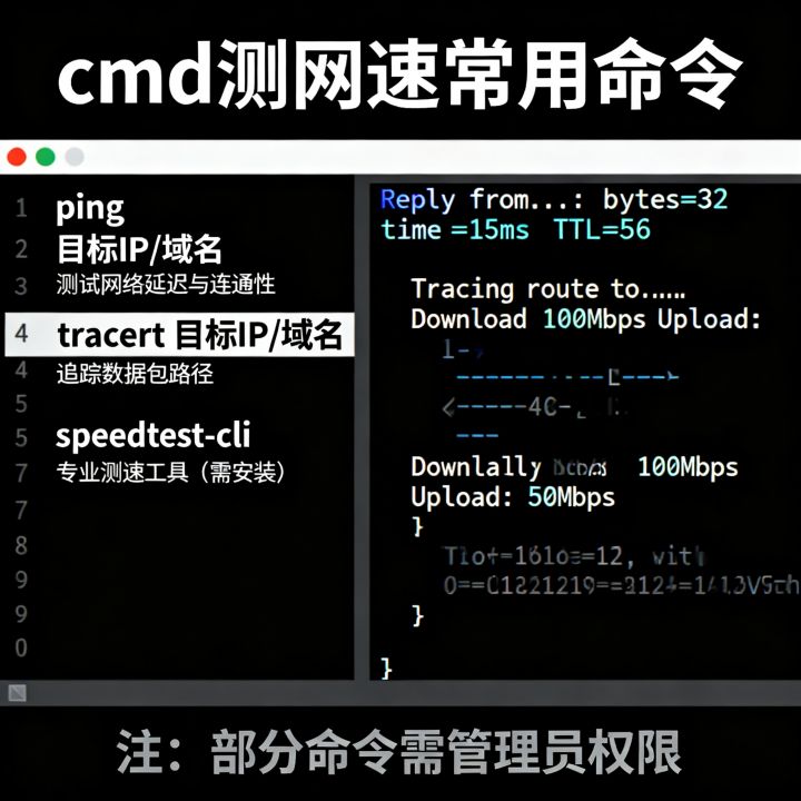 cdm怎么测网速命令？cmd下测网速的常用命令有哪些