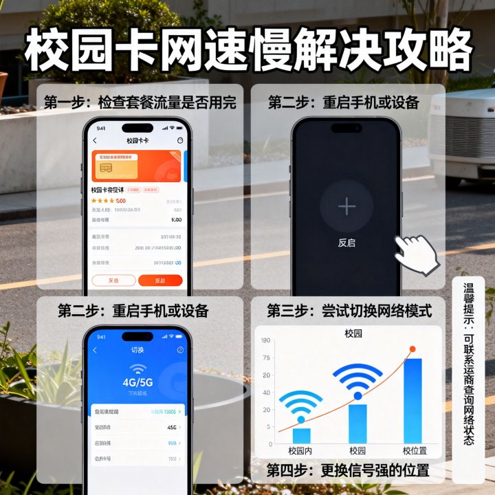 校园卡网速很卡怎么解决，校园卡网络慢怎么办