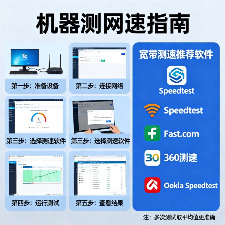 用机器怎么测网速，宽带测速用哪个软件最准确