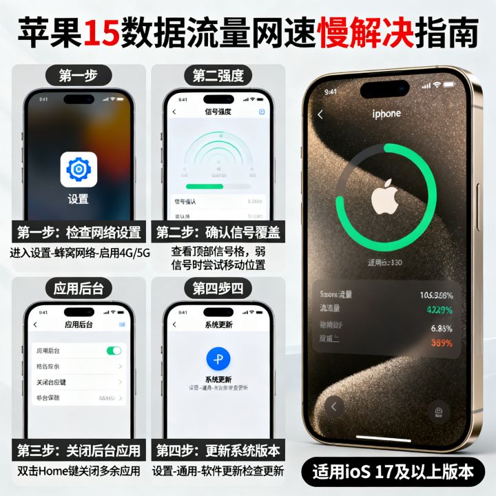 苹果15流量网速差怎么办，苹果15用数据流量网速慢怎么解决？