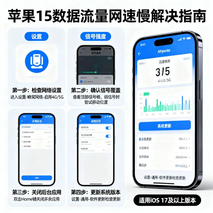 苹果15流量网速差怎么办,苹果15用数据流量网速慢怎么解决? 苹果15流量网速差怎么办,苹果15用数据流量网速慢怎么解决?