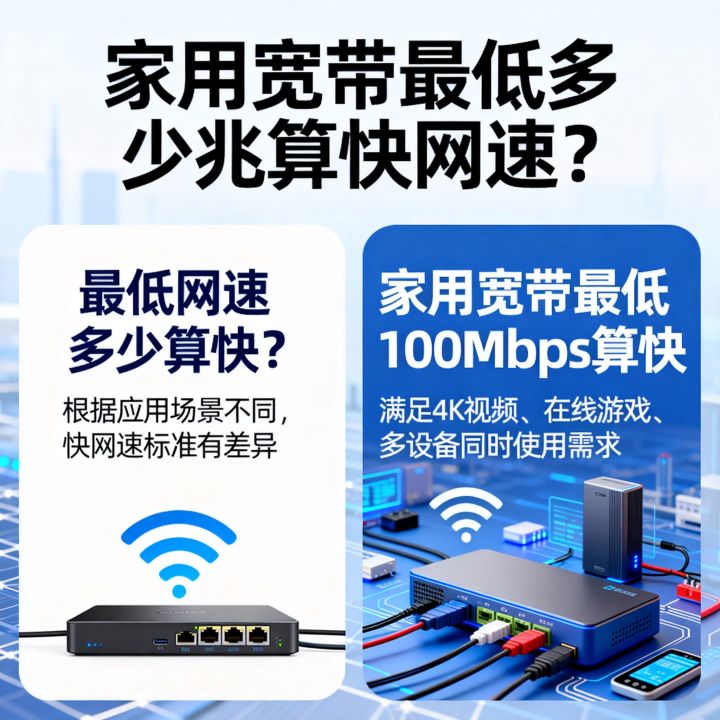最低网速多少算快？家用宽带最低多少兆才算快网速？