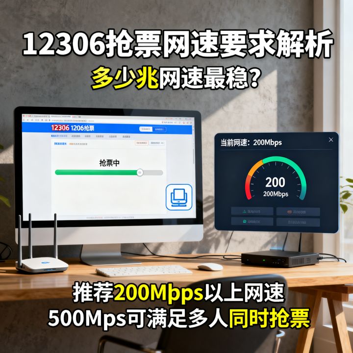 网速多快可以抢到票，12306抢票多少兆网速最稳？