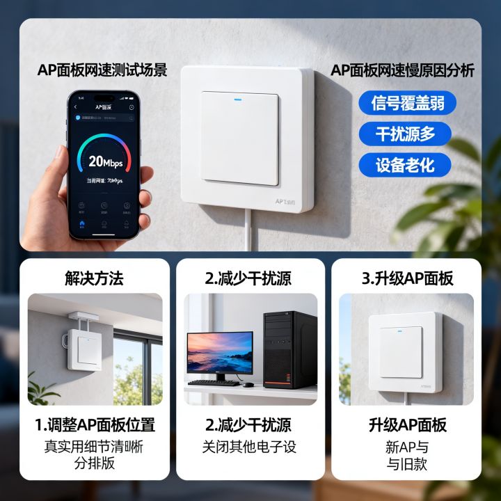 无线ap面板网速咋样，ap面板网速慢怎么解决？