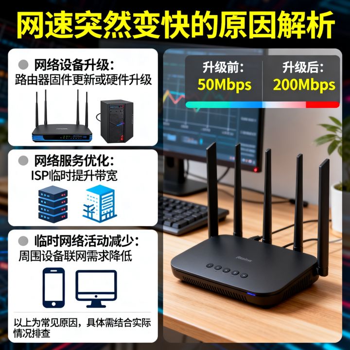网速为啥突然高了呢？网速突然变快是什么原因