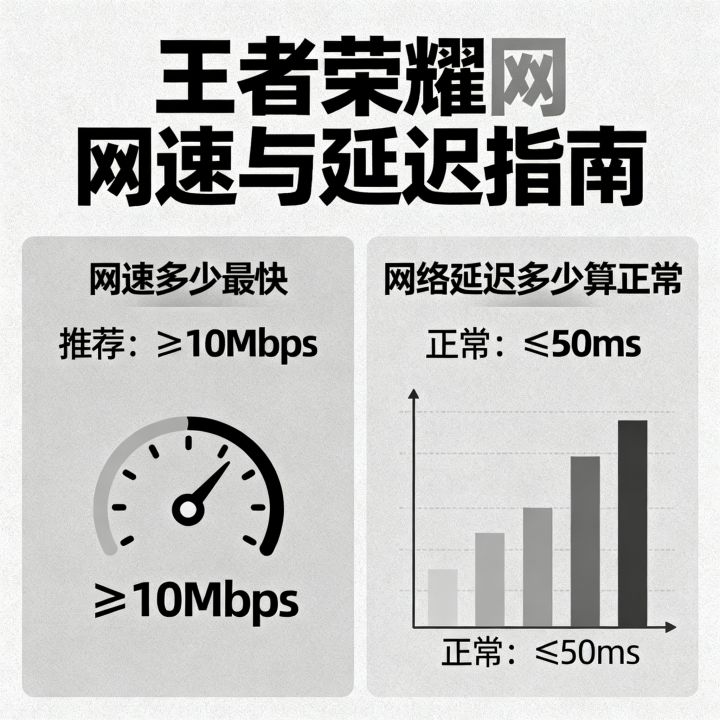 王者荣耀网速多少最快，王者荣耀网络延迟多少算正常？