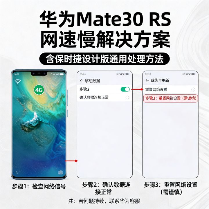 华为Mate30 RS网速慢怎么办，Mate30 RS保时捷设计网速慢怎么解决