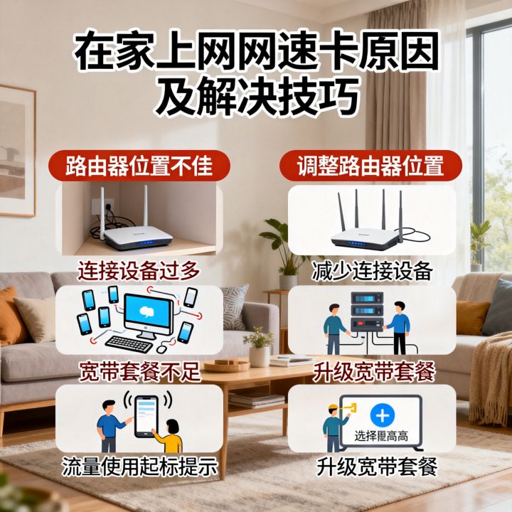 为什么在家上网网速卡？宽带提速小妙招，网络卡顿解决技巧