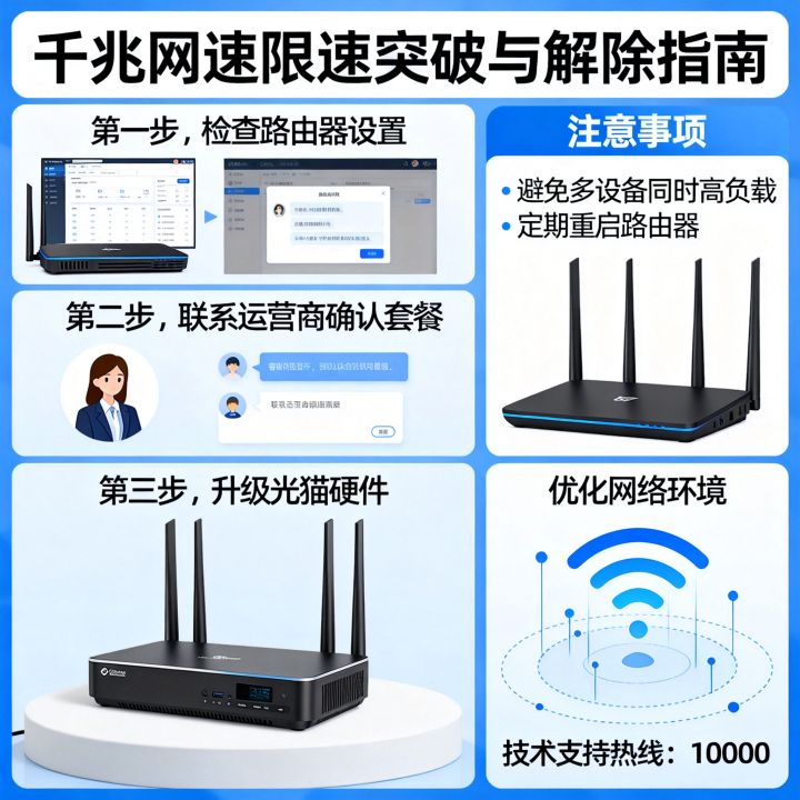 如何突破千兆网速限速？千兆宽带被限速怎么解除？
