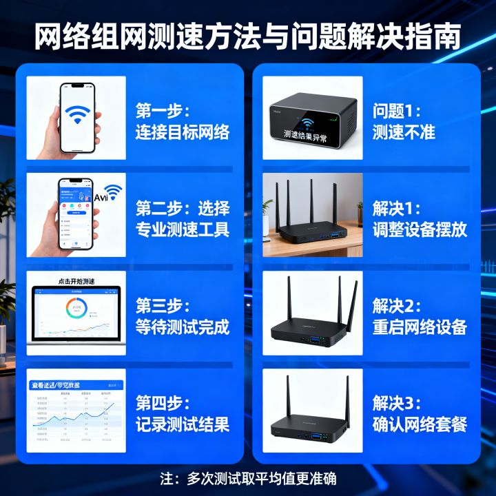 网络组网怎么测试网速，组网后网络测速方法与测速不准怎么办？