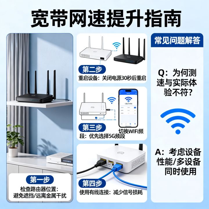 网速卡顿怎样解决，宽带网速慢怎么提升