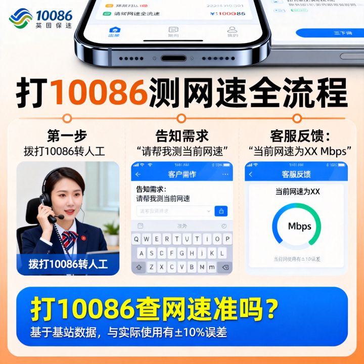 打10086如何测网速？移动客服测网速方法，打10086查网速准吗