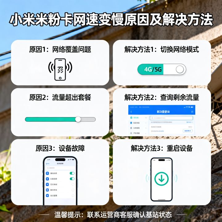小米米粉卡网速变慢怎么办，是什么原因导致的